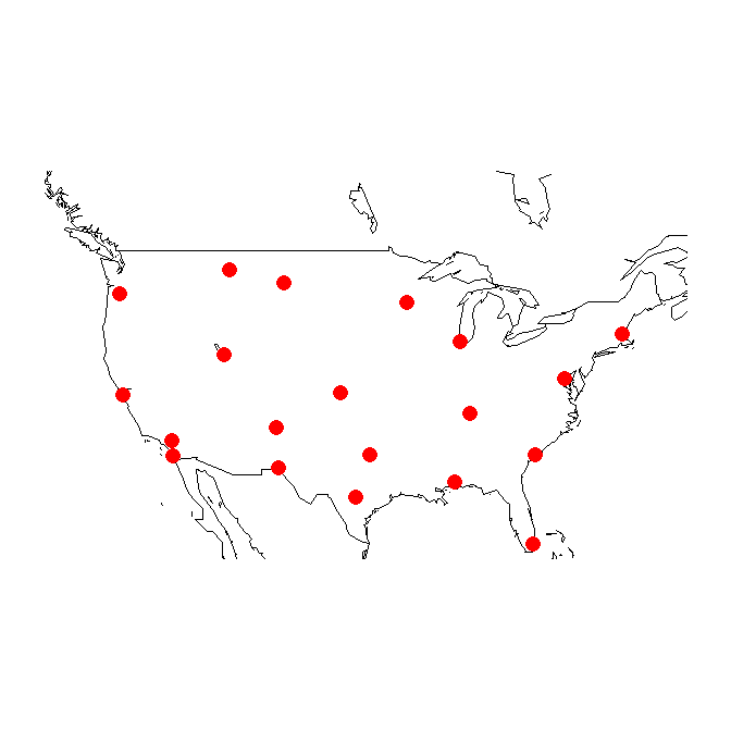 Sites used for the comparison