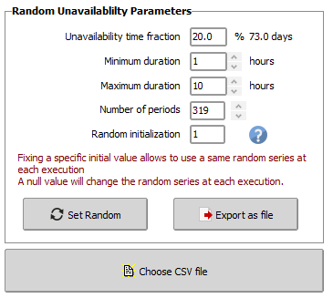 Grid unavailability definition options