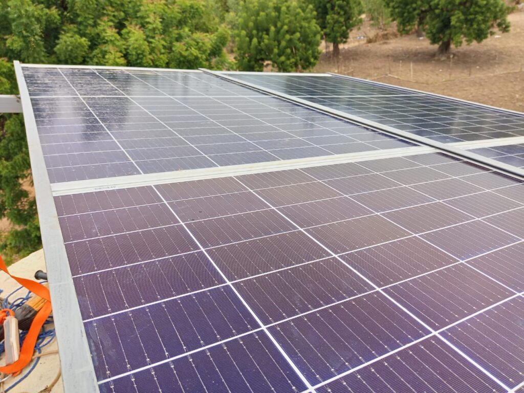 PV installation powering the pump - Public school