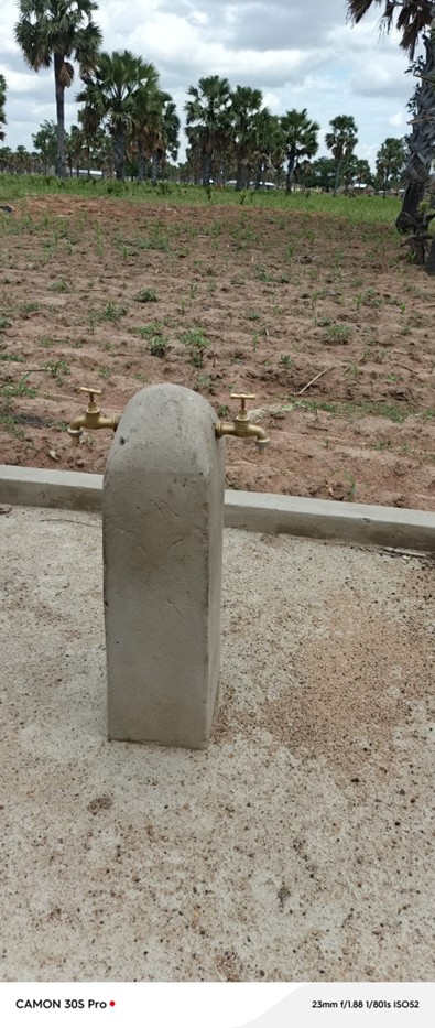 Water fountain in the middle of the village